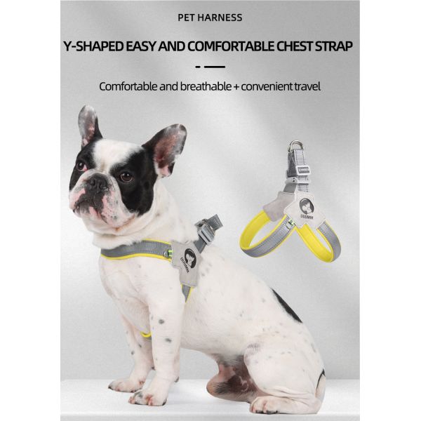 Pet Y-Shaped Harness Dog Breathable Reflective Harness For Small And Medium Sized Dog