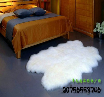 Quality Couch Real Fleece Sheepskin Throw Blanket White ODM wholesale