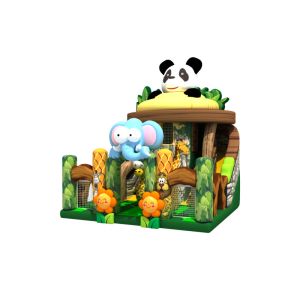 Digital Printing Commercial Inflatable Water Slides Elephant Standard / Panda Inflatable Dry Slide