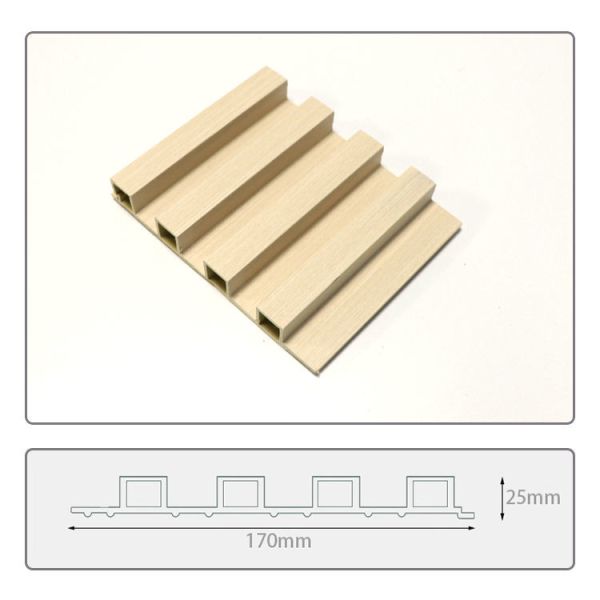 Modern Design Wood PVC Composite Exterior Wall Cladding Panel Decorative UV