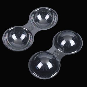 China FDA Disposable Vacuum Formed Transparent Plastic PET PVC Plastic Hinge Clamshell Silicone Bra Underwear Support Packaging Tray on sale