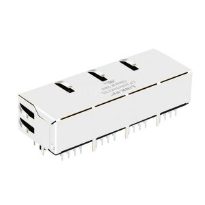 LPJ46404AFNL 10/100 Base-T Tab Down Green/Green LED 1x4 Port RJ45 Magnetic Jack