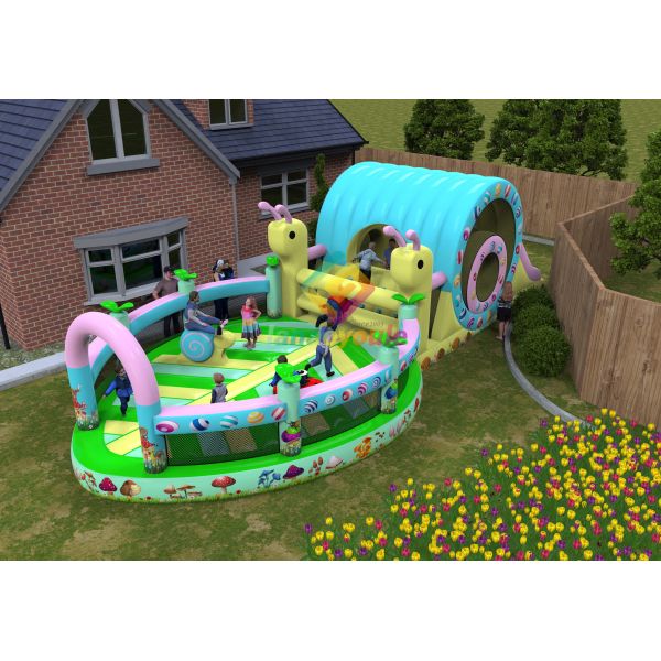Quality Versatile Safe  Snail Theme Blow Up Play Park / Indoor Inflatable Park wholesale