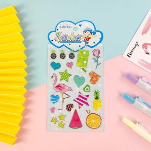 China Drop Plastic Hot Stamping Stickers Offset Printing Funny Cartoon Stickers on sale