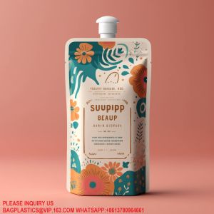 Eco Friendly Mylar Stand Up Pouch Suction Nozzle Custom Aluminum Spout Pouch