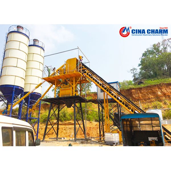 60m³/H High Accuracy Eco-Friendly Portable Concrete Batch Plant 80mm