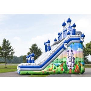 Blue Castle Large Comelot Jump And Slide Inflatables With Climbing Wall