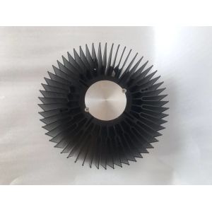 Custom aluminum CNC machined 230mm big size LED round heat sink extrusions