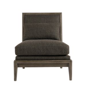 Eco Friendly Linen Upholstered Lounge Chair With Soft Padded Backrest And