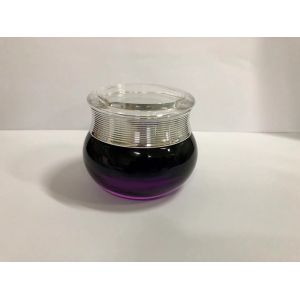 China Round Glass Cream Jars Cosmetic Packaging Cream Bottles Various Color And Printing on sale