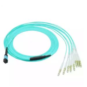 MPO UPC To LC APC MPO Fiber Optic Patch Cord 12 Core