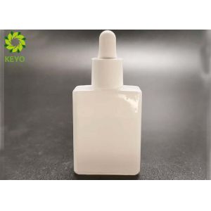 0.5OZ Glossy White Glass Small Essential Oil Bottles With Rubber Dropper