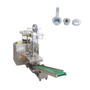 Screw Nails Nuts Vertical Counting Packaging Machine With Vibrating Bowl