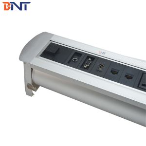Brushed Aluminum Alloy Desktop Multimedia Connector With 3Mm Panel Thickness
