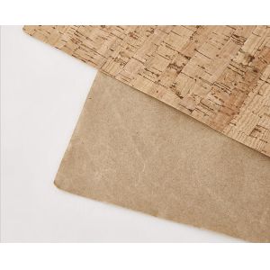 Cheap High Quality and Soft Cork Leather with Natural Cork Veneer and PU Backing for Bag, Sofa, Wall Decoration for sale