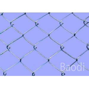 Electro Galvanized Chain Wire Fencing With Post , High Chain Link Fence Fabric