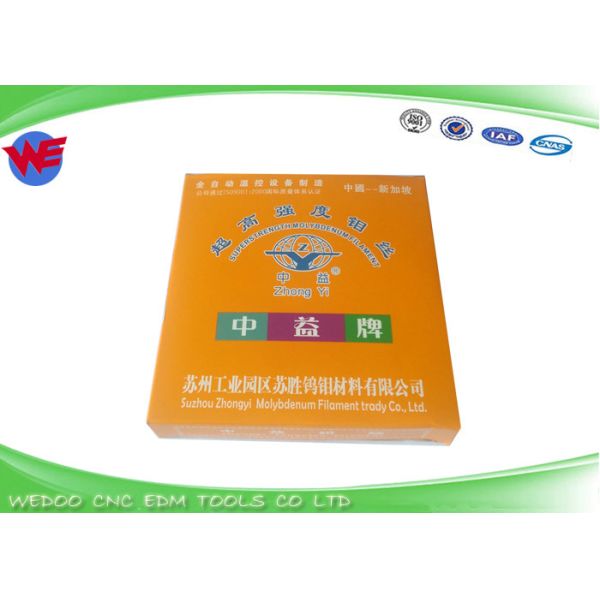 Quality Moly Wire Wire EDM Consumables Dimensions 0.18mm * 2000M / Spool Length wholesale