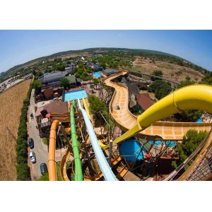 0.85M Width Fiberglass Water Slide Tube 5 - 13M Platform Height 1 Rider / Slide