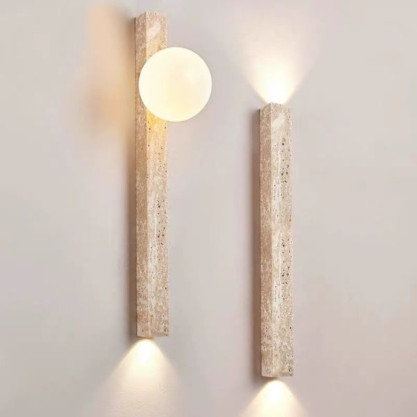 Yellow stone led wall lamp home decorative for project