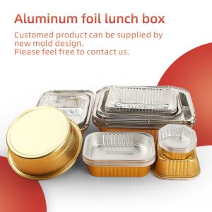 OEM Customize Packing Boxes with Foil Lid Disposable Aluminum Pans