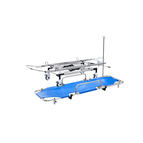 Quality Manual Ambulance Folding Stretcher 180kg Load High Strength Aluminum Alloy wholesale