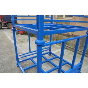 Customized Steel Portable Stacking Racks 1500kg Load Capacity 200mm Wheel