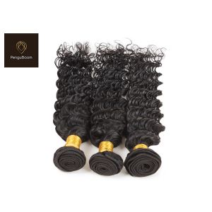 Single Drawn 8a Natural Peruvian Deep Wave Hair Bundles 8inch