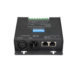 China RGBW Black LED DMX512 Decoder For LED fixture Constant Voltage 10A/CH * 4 channels on sale China RGBW Black LED DMX512 Decoder For LED fixture Constant Voltage 10A/CH * 4 channels on sale