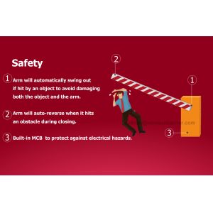 Variable Frequency Automatic Traffic Barriers , 3M Telescopic Drop Arm Gate