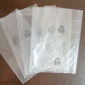 China Clear PE Flat Plastic Bags with Custom Logo Printing on sale