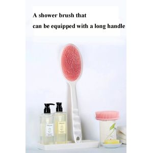 China Household Silicone Shower Brush Double Sided Rubber Silicone Cleaning Tools for Back Massage on sale