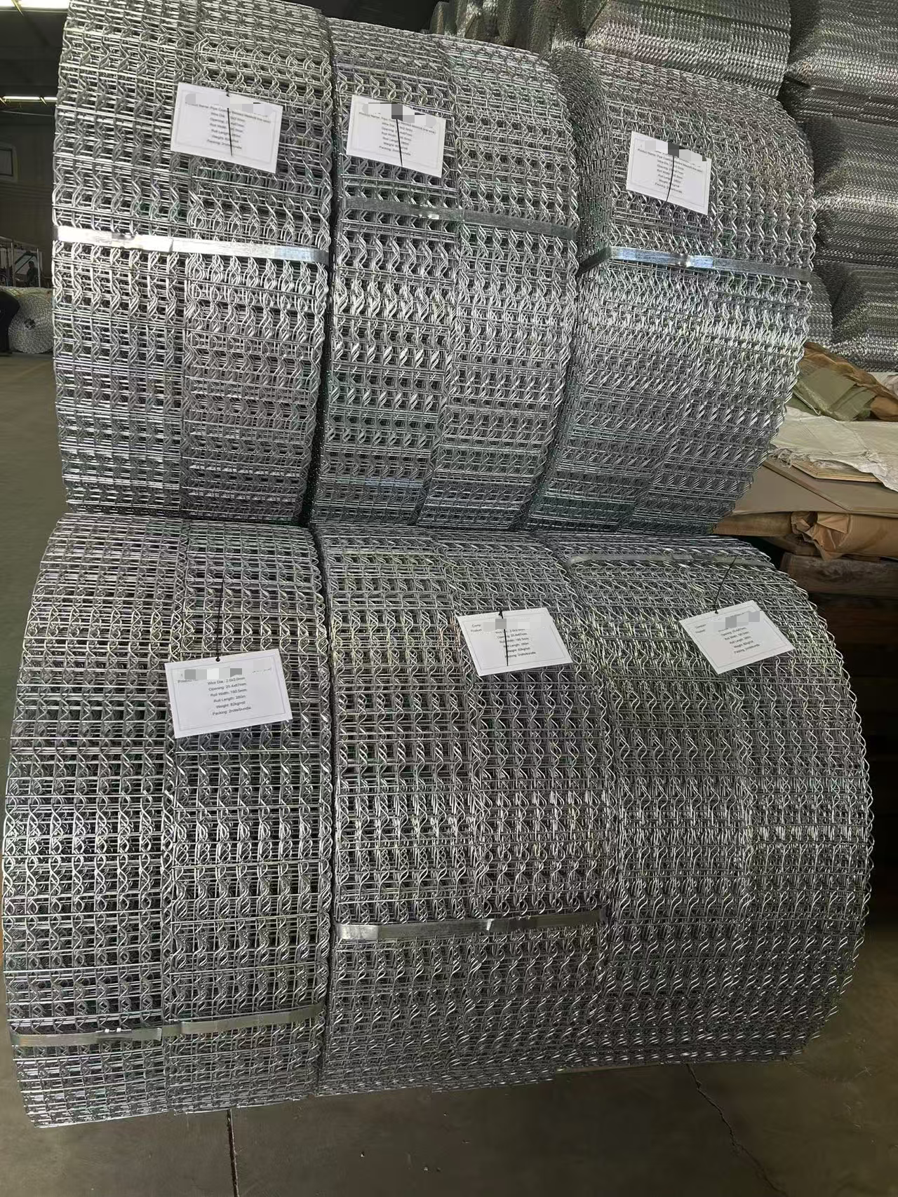 Width 190.5 MM Concrete Weight Coating Mesh In Rolls Hot Dip Galvanized Wire