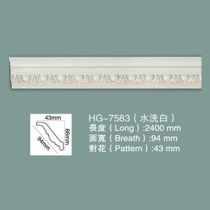 Cheap Polyurethane Crown moulding Cornice Moulding HG-7583 for sale