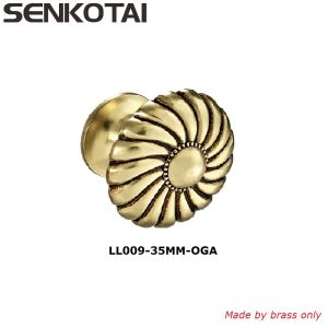 Antique Style Brass Elegant Solid Hardware Knobs for Furniture Cabinet Closet