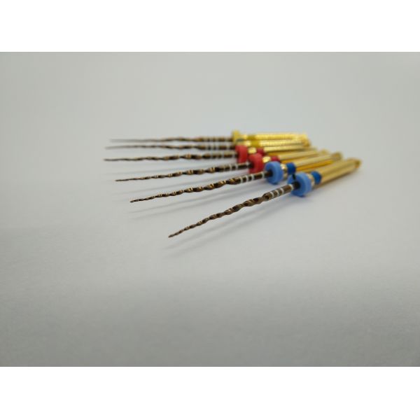 Memory Control Dental Endo Files , Endodontic Dental Rotary Files With Gold Color