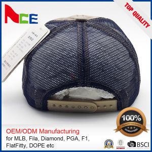 3D Embroidered 5 Panel Trucker Cap For Men 56~60 Cm Size Cotton Nylon Material