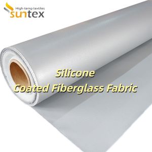 Fire Protection Blanket Silicone Coated Fiberglass Fabric with 0.3 mm Thickness 400 g/sqm Weight and 1/1.2/1.5 meter Width