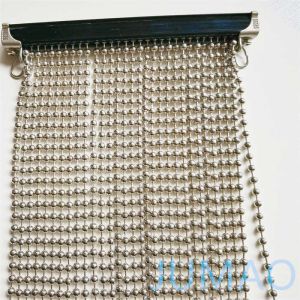 6mm Chromed Metal Ball Silver Beaded Curtains Chain For Window Partition