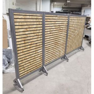 High Durability And Stability Wood Wall Display Rack Metal Frame