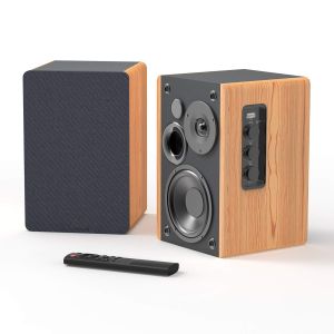 Hifi Active Bookshelf Speaker Wireless Portable Classic Wood Finish Style