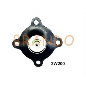 2W200 Series Solenoid Valve Diaphragm Custom Black NBR Working Medium With Water