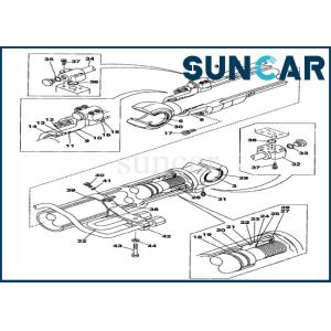 China LZ00451 Boom Cylinder Seal Kit CX160 case Hydraulic Seal Repair Kit on sale