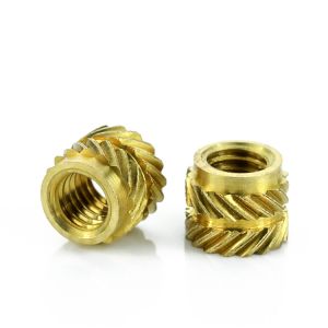 Threaded Knurled Brass M4 Insert Nut Water Resistant Brass Insert Nuts