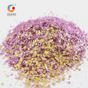 Cheap Party Makeup Compatible PET Charming Solvent Resistant Chameleon Glitter Powder Mixes with Mix Sizes and Hexagon for sale