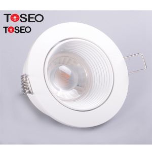 White Adjustable Aluminium Ceiling Downlight Fixture 92mm Dia IP20