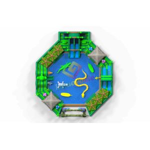 SGS Certificated Inflatable Water Park Jungle Theme Customized Size