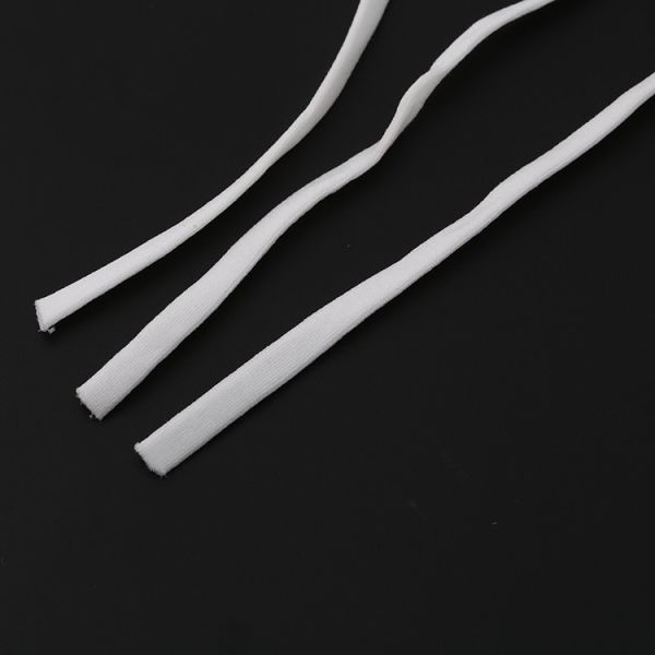 Quality Polyester Spandex White 1/8 Inch Round Elastic Cord wholesale