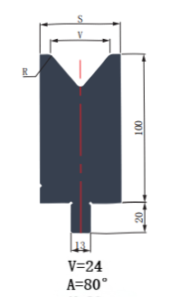 China LYNCCN WAY100.80 V24 Single V Die Hydraulic Press Brake Tooling on sale