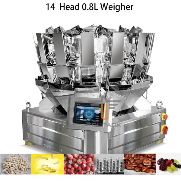 Quality 14 Heads Multihead Weigher Packing Machine With PLC Control System wholesale
