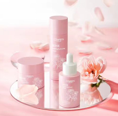 Quality Private Label Niacinamide Brightening Anti Aging Wrinkles Retinol Cream Serum Rose Toner Facial Skin Care Set wholesale